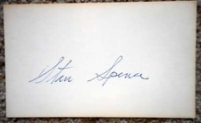 Stan Spence signed card - Senators Red Sox debut 1940