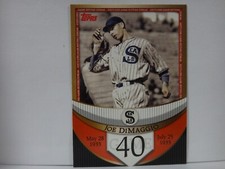 2007 Topps The Streak Before the Streak Joe DiMaggio #JDSF40 HOF