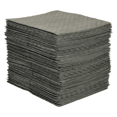 BRADY SPC ABSORBENTS MRO300 Absorbent Pad,Universal,Gray,PK100 1EFN4
