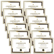 Certificate Frames Document frames 8.5x11  for Wall Or Tabletop , Set of 12 Gold