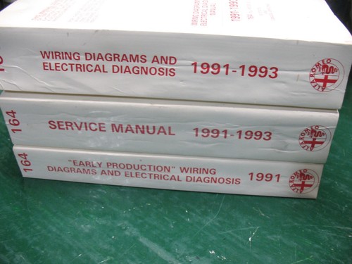 ALFA ROMEO 164 1991 -1993 50 STATES & CANADA VERSIONS 3 VOLUME SET - Picture 8 of 11