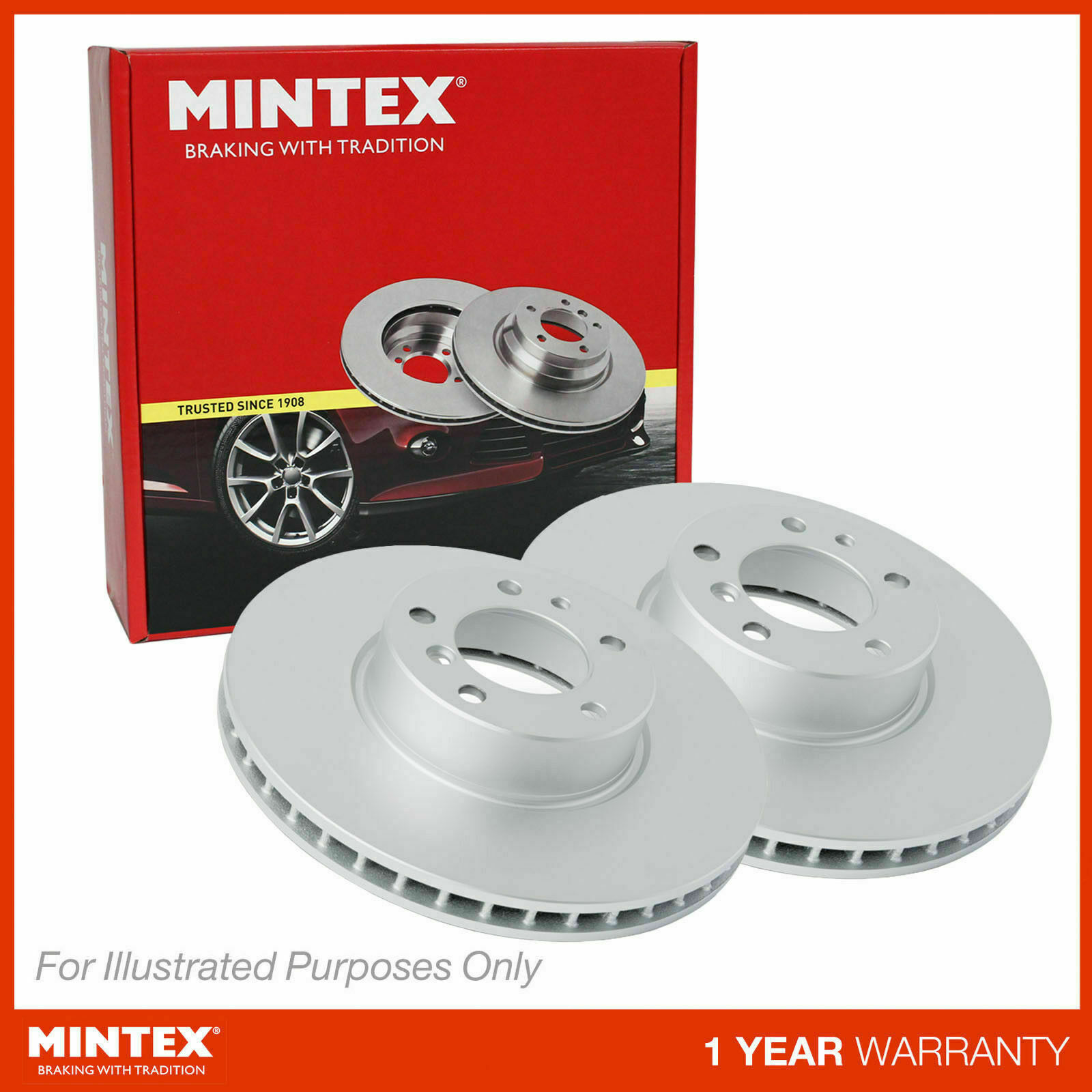 For Nissan Brake Discs Pair Rear Solid 240 mm Diameter MDC1410 Mintex - Image 2