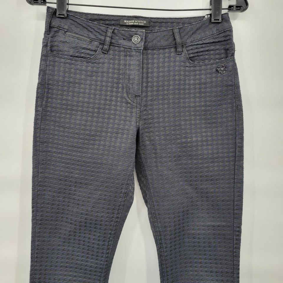 Maison Scotch Women Black Les Bons Vivants Low Rise Textured Jeans Size 28 - Image 2 of 4