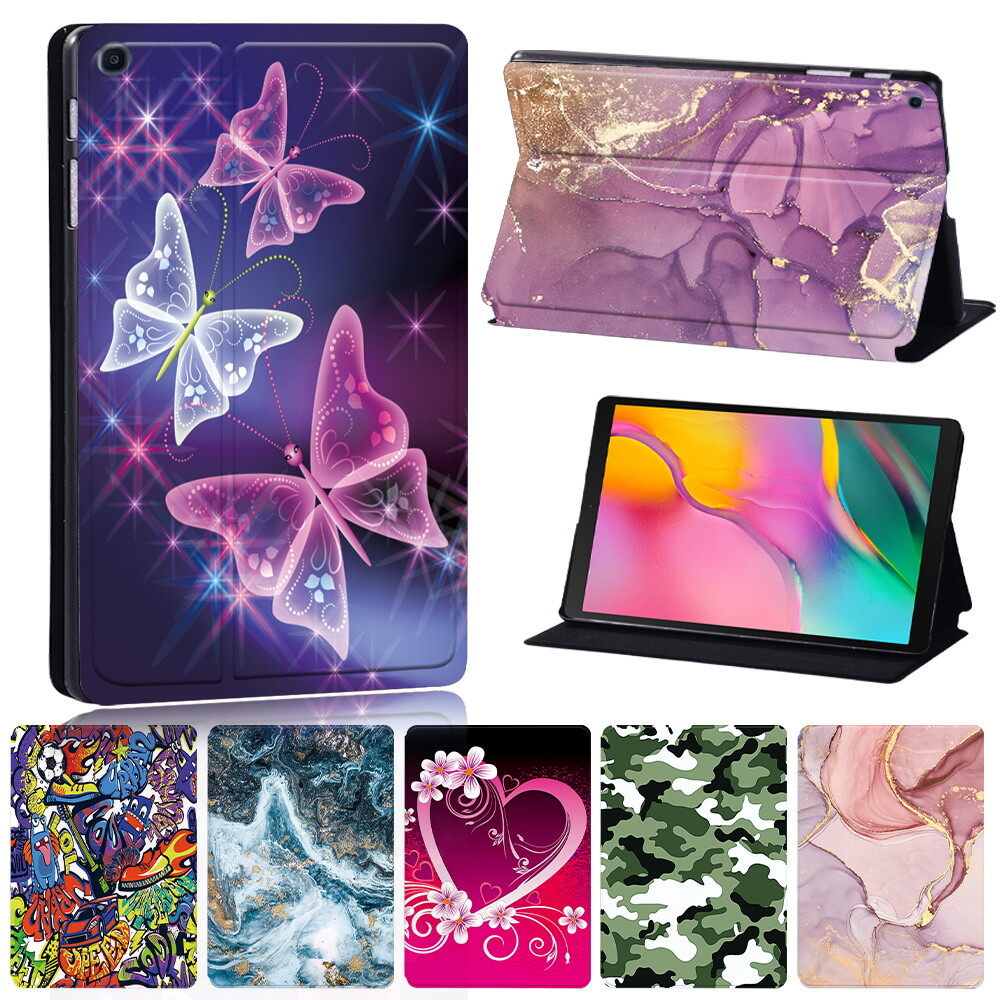 Funda de cuero PU con soporte para tableta para Samsung Galaxy Tab A7/A8/A9/A9 Plus + bolígrafo