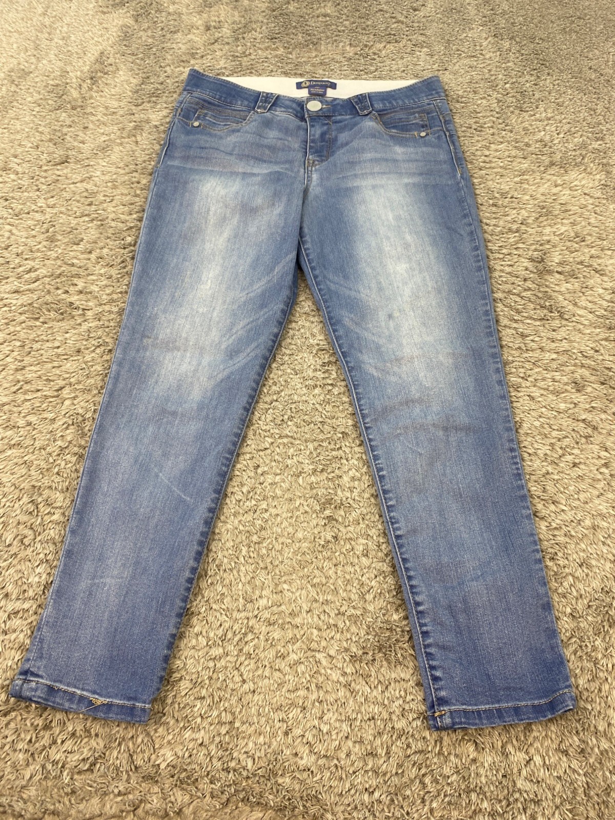 Democracy Jeans Womens 10 Ab Solution Mid Rise Ankle Slim Fit Stretch Denim