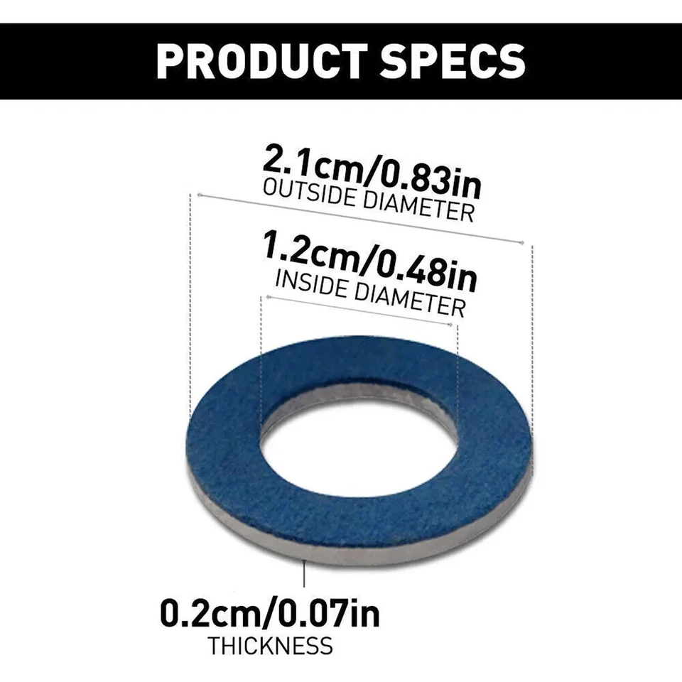 90430-12031 For Toyota Lexus SCION Oil Drain Plug Washer Gasket Set of 100 - Image 2 of 4