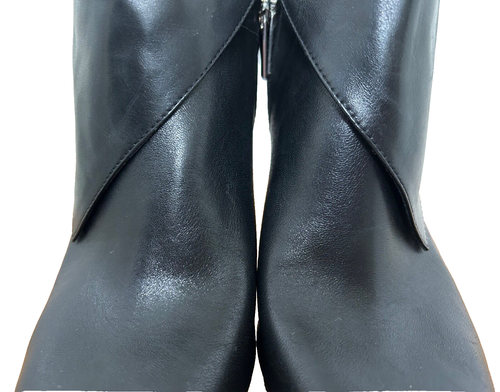 Michael Kors KENDRA Black Leather Peep Toe Ankle Boots Booties Heels Size 8 NICE - Picture 12 of 15