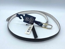 Chaps Black/White Reversible Genuine Leather Belt Two Tone Buckle Size Large NWT