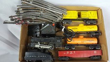 VTG Lot Lionel Post War Engine1615 Tender,Train Cars,Tracks Switch Transformer