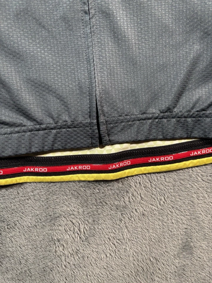 Camiseta de ciclismo Jakroo FONDO feminina zíper completo GG cinza relaxado amarelo South32 Road - Imagem 4 de 4