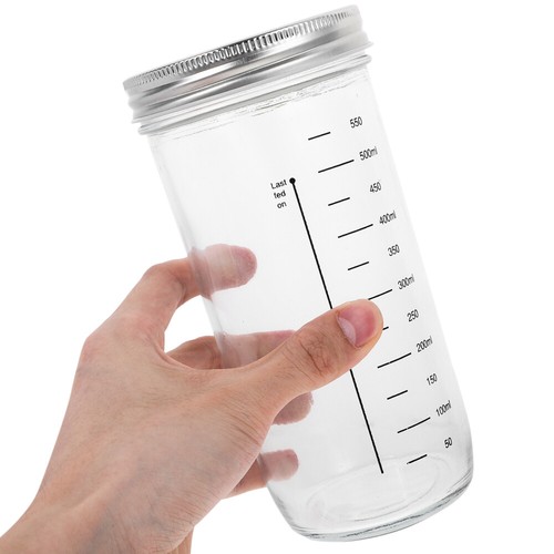 Glass Jar Sourdough Bread Starter Sealed Storage Honey Bottles Container - Picture 2 of 12
