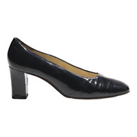 BALLY Pump Heels Black Leather Womens UK 6.5