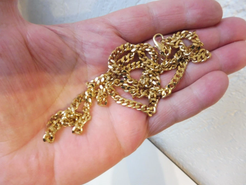 Belle Chaîne En Or Massif, Chaîne Panzer, 71,5 Cm - Photo 4/4