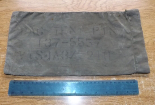 Army tent.Tent pin bag. 18cm x 36cm approx.Used condition. - Picture 1 of 2