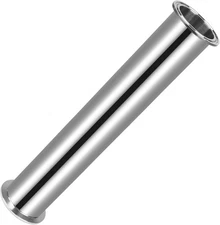 Tri Clamp Tube 2 Inch OD Sanitary Spool Length 12 2 in, Silver 