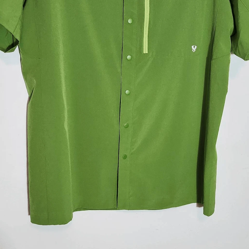 Camisa estoica verde manga corta con frente a presión talla XL camisa estoica verde Foto 4 de 4