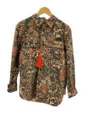 DIESEL 22SS S-ROOW-BIG-PAT Long Sleeve Shirt S Cotton Brown Camouflage A03684