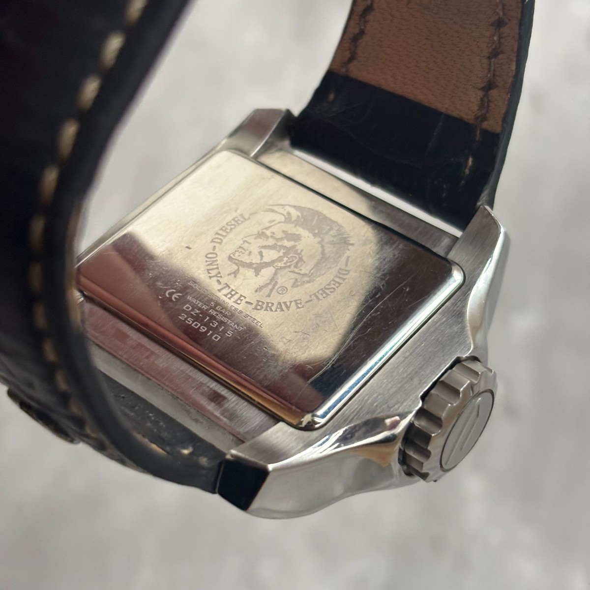 DIESEL Square Watch Silver White Y2K Vintage Japan | eBay