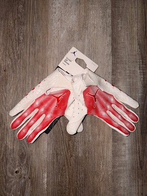 Nike Air Jordan Jet 7.0 Football Receiver Gloves Red/White - Men's Size XL