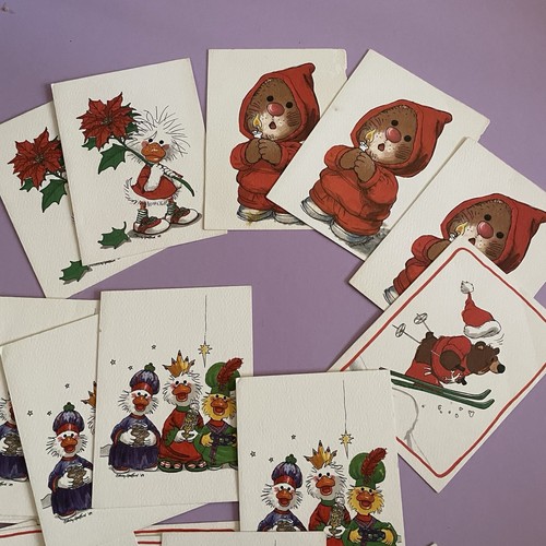 Suzy's Zoo Christmas Holiday Greeting Card Lot-  3 Kings Pajamas Skiing Blank - Picture 5 of 7