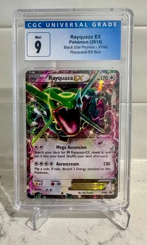 2015 POKEMON XY BLACK STAR PROMOS #XY66 RAYQUAZA EX CGC 9 MINT LOW POP NO 10s