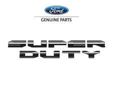 2023-2025 Ford Super Duty OEM Black Platinum Stainless Tailgate Letter Emblems