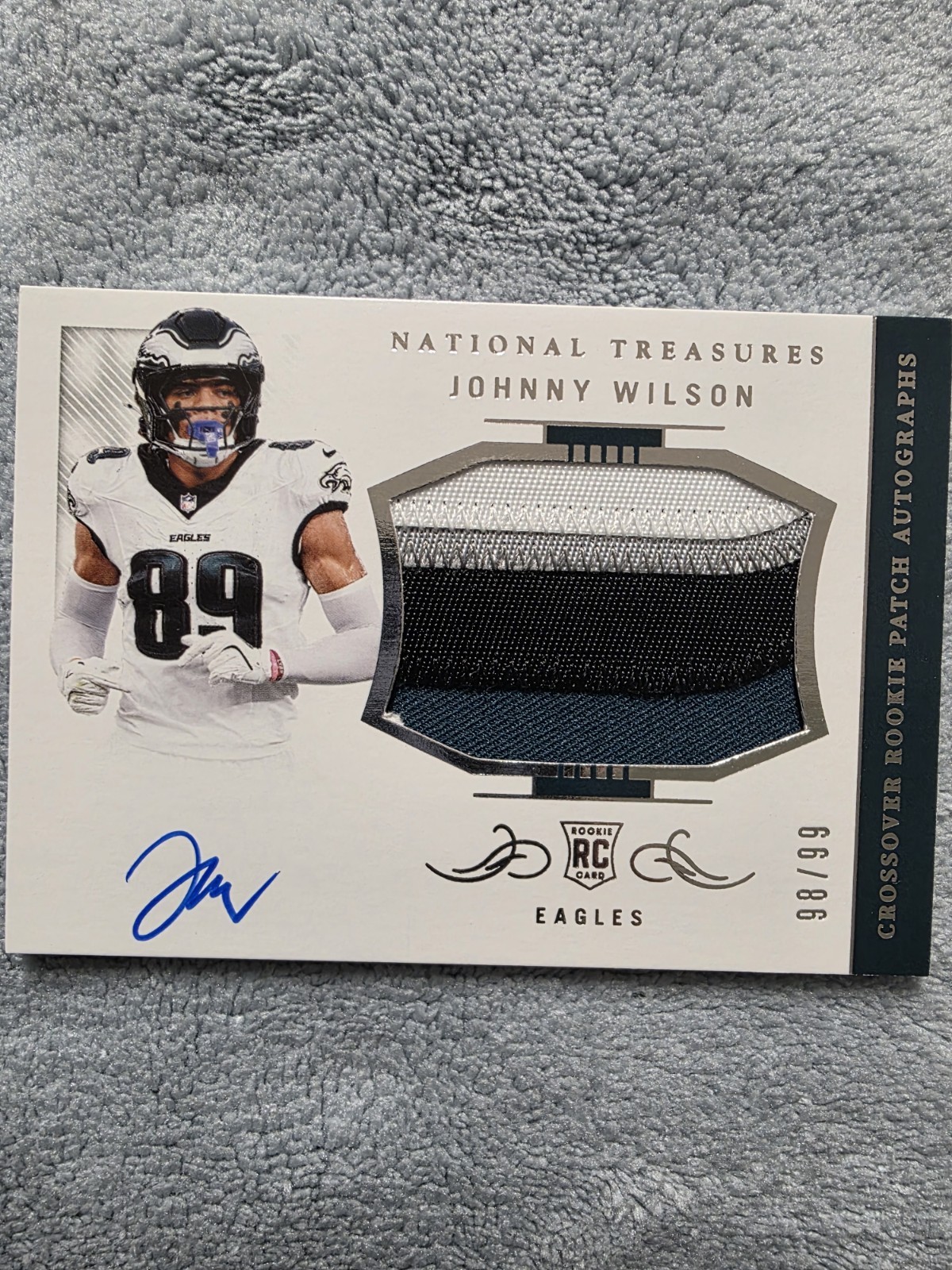 Johnny Wilson Panini National Treasures Rookie Material Signatures Rps #JWN Base