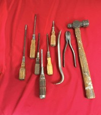 Vtg Proto 9704 Screwdriver Wood Handle Tool Lot Hammer Pliers Pry Bar Usa Vtg Proto 9704 Screwdriver Wood Handle Tool Lot Hammer Pliers Pry Bar Usa