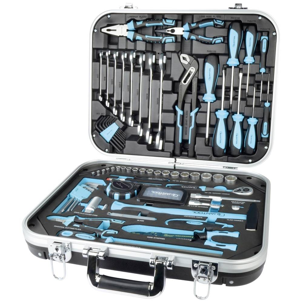 Jeu d'outils 110 pièces QUANTOOL Q25100 avec coffret de clés à cliquet et douilles