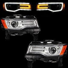 Pair Xenon Hid Projector Headlights W Led Drl For Jeep Grand Cherokee 2014-2021 Pair Xenon Hid Projector Headlights W Led Drl For Jeep Grand Cherokee 2014-2021
