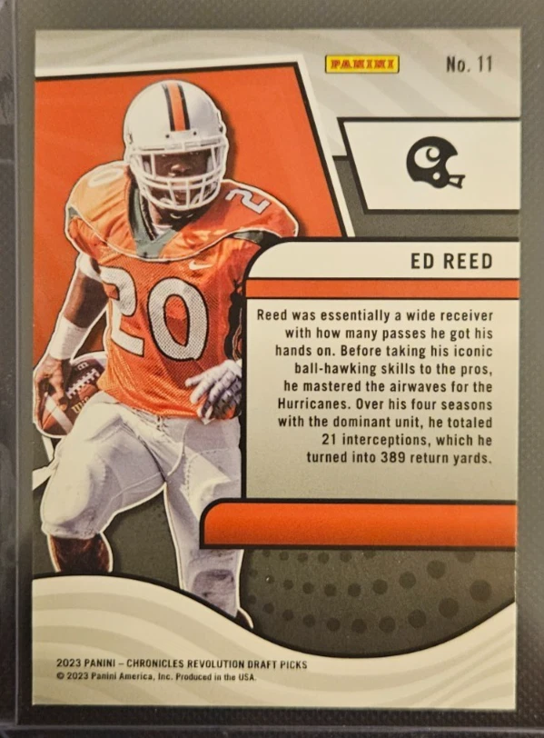 2023 Panini Chronicles Revolution Draft Picks #11 Ed Reed! - Image 2 of 2