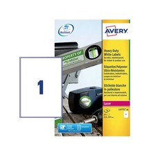 Avery Heavy Duty White Labels Laser Compatible Outdoor Industrial Use L4775-20