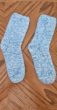 Women's Warm Fuzzy Socks Snuggle Cozy Soft French Knot Light Blue 