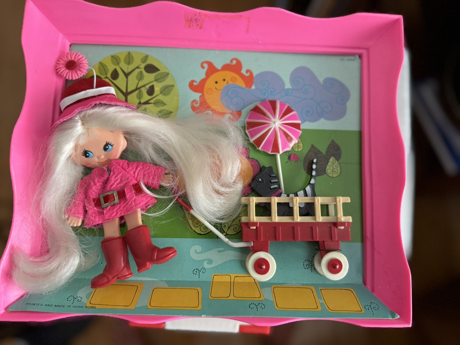 Vintage Flatsy Doll Dewie Flatsy New In Original Pink Frame 1968 | eBay