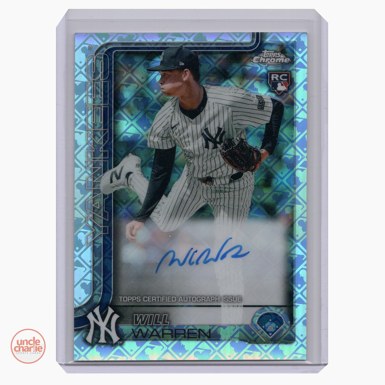 2025 Topps Chrome Will Warren Logofractor Edition Auto RC #RA-WWA