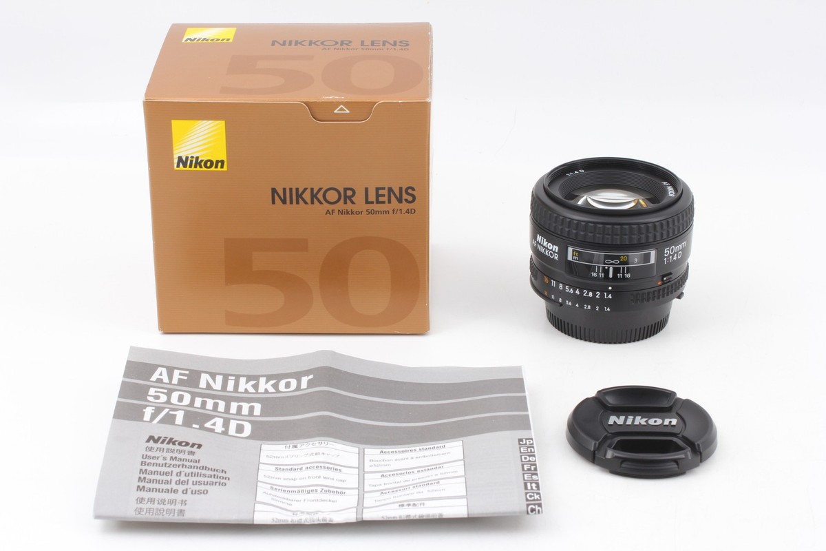 Top MINT w/ Box] Nikon AF Nikkor 50mm f1.4 D Lens for F100