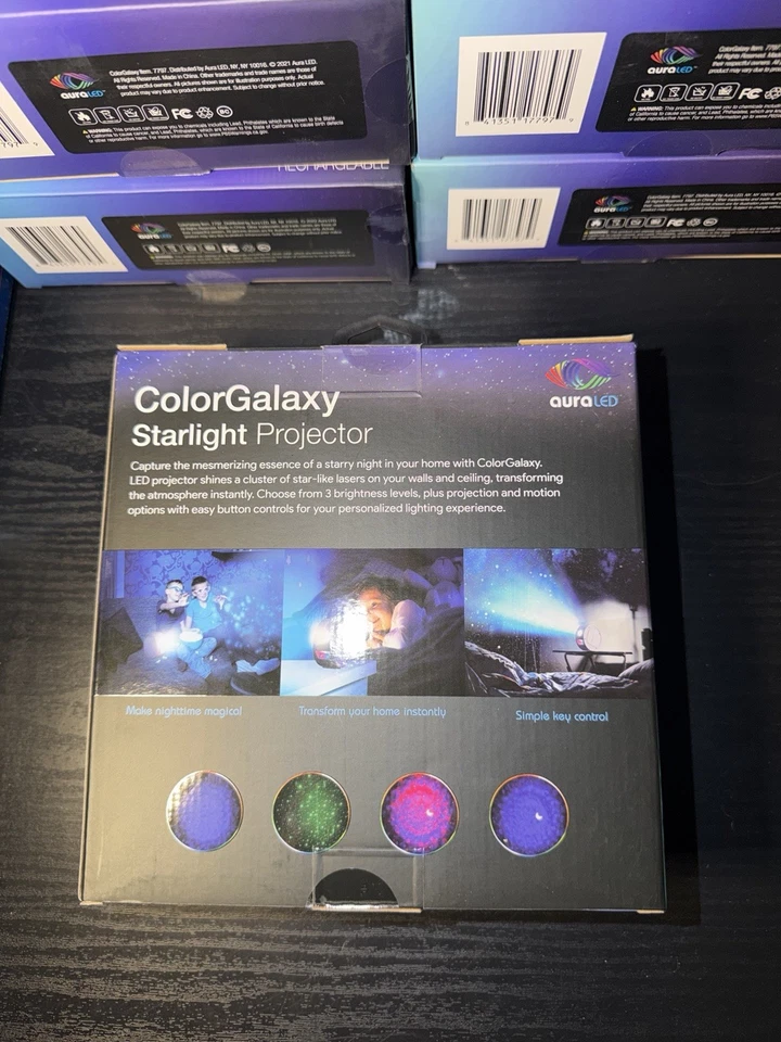 Nuevo AURA LED Color Galaxy Starlight Proyector Luz Nocturna Alimentado por USB Regalo para Niños Foto 2 de 4