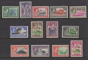 1935-51 British Solomon Islands Sc# 67-79 M-LH  Cat $55.35  as LH Complete Set