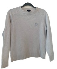 Kaws x Uniqlo 100 Lambs Wool Knit Jumper Crew Sweater Off White Unisex Small