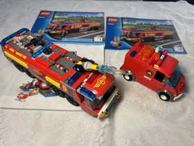 LEGO City 60061 Airport Fire Truck + 60023 Fire Van 95% Complete Bundle KIT