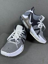 Nike LeBron Witness VII 7 White/Black/Metallic Silver Basketball Shoes Size 10