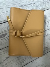 NWT Glass Ladder Co Katherine Tech Organizer Roll Honey Vegan Leather