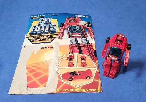 VINTAGE TONKA GOBOTS TURBO ROBOT RACER w/ORIGINAL CARD**JAPAN**1983**NICE**