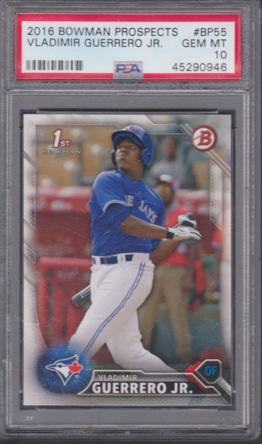 2016 BOWMAN PROSPECTS VLADIMIR GUERRERO JR #BP55 PSA 10 BLUE JAYS ROOKIE RC
