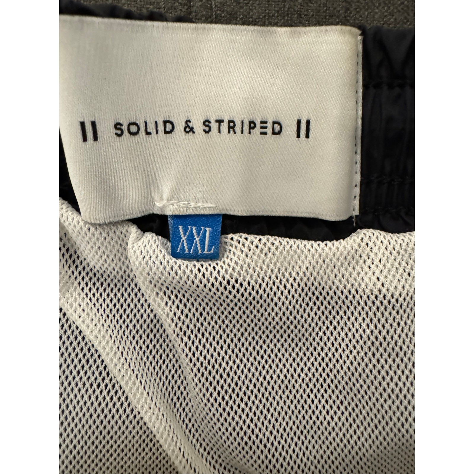 Solid & Striped Solid Black Mesh Lined 4” Swim Tr… - image 4