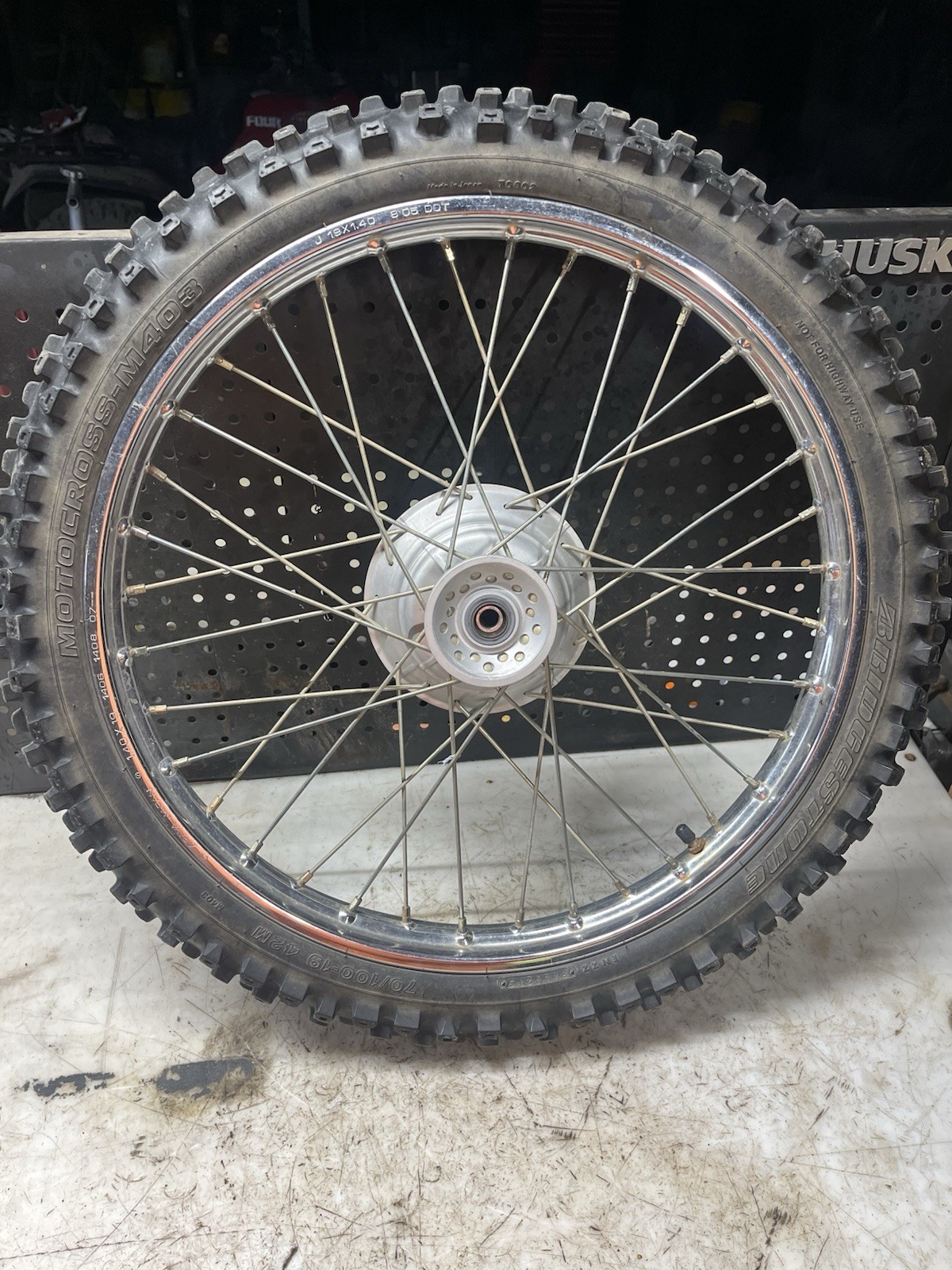 2006 HONDA CRF 100 19" FRONT WHEEL RIM HUB COMPLETE Tire XR100 CRF100 XR 100