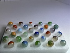 275 Lot Of 30 Vitro Agate Phantom Conqueror Vintage Marbles