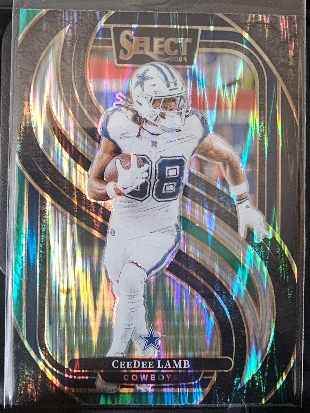 2024 Panini Select - Premier Level CeeDee Lamb #135 Black & Green Shock Prizm