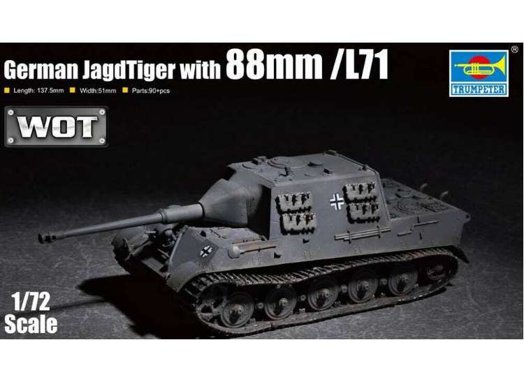 Trumpeter 07166 1/72 German Jagdtiger w/ 88mm KwK L/71