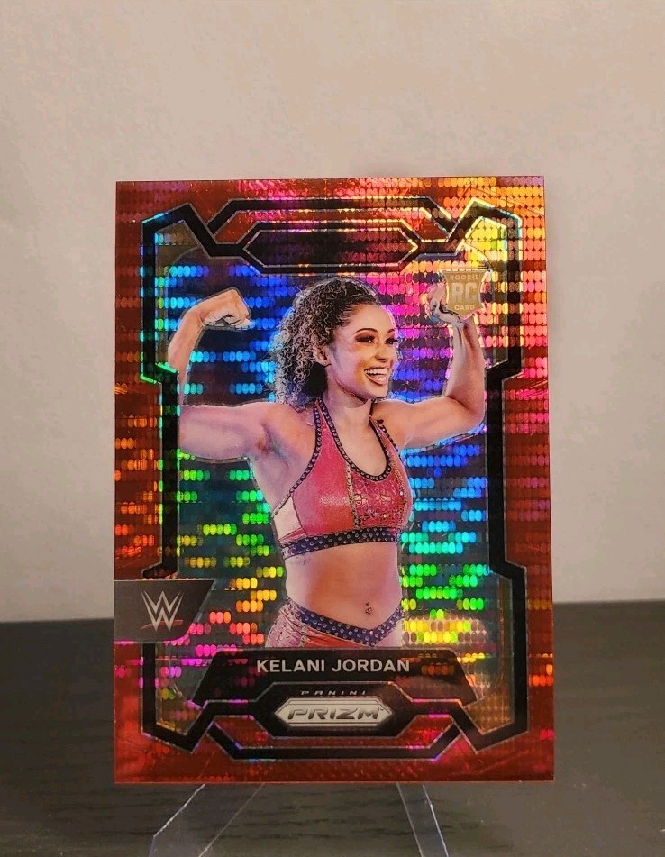 2024 Panini Prizm WWE Kelani Jordan Red RC /299